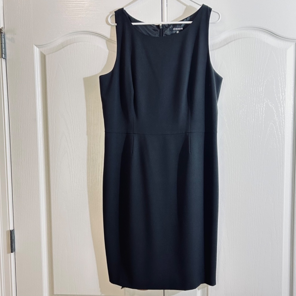 Chaus Black Sleeveless Dress, Size 14